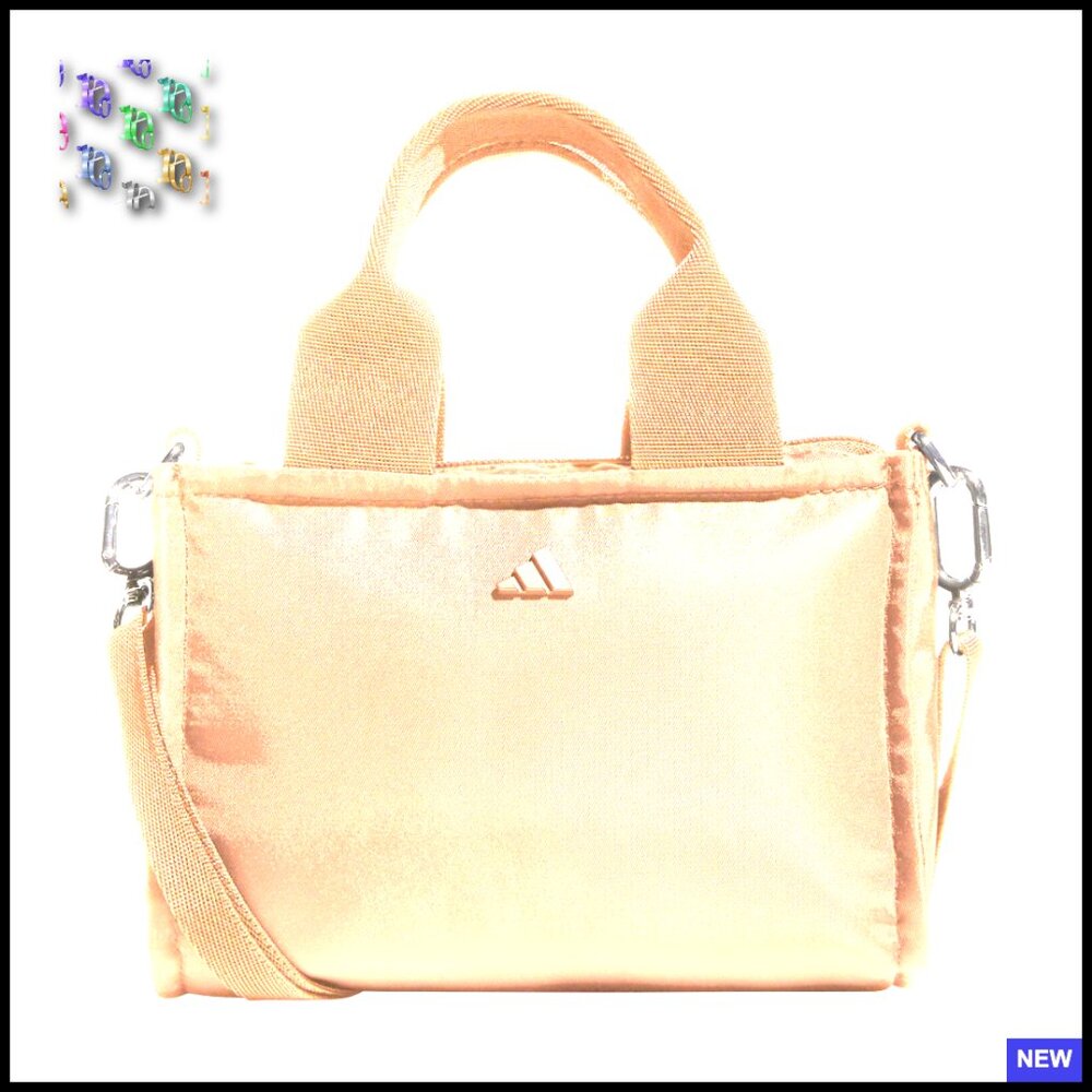 Mini Tote Crossbody Bag Adjustable Strap Zippered Pocket Polyester Chic